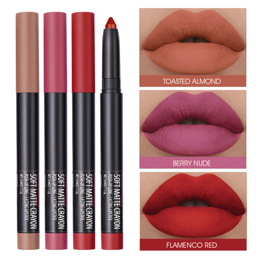 Six Matte Lipsticks Lip Gloss Set - Glammie