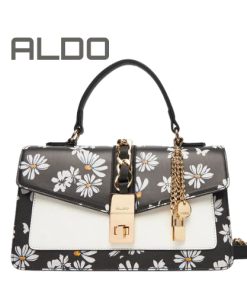 ALDO • cartera floral negra