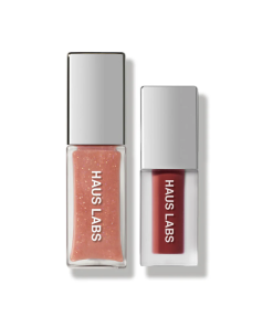 Haus Labs • phd hybrid lip glaze gloss persimmon mini & 	Haus Labs • phd hybrid lip glaze gloss honey shimmer