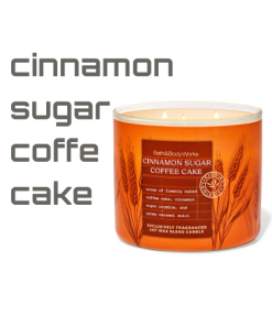Bath&Body Works • cinnamon sugar coffee cake vela 3 mechas