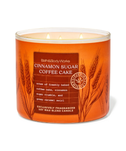 Bath&Body Works • cinnamon sugar coffee cake vela 3 mechas