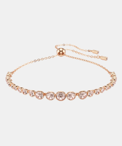 Swarovski • Imber Emily Tennis bracelet Mixed round cuts, Pink, Rose gold-tone plated