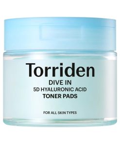 Torriden DIVE IN 5D Hyaluronic Acid Toner Pads for Deep Hydration & Exfoliation