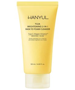 Hanyul Yuja Brightening 2-in-1 Mask to Foam Cleanser with Vitamin C + Niacinamide