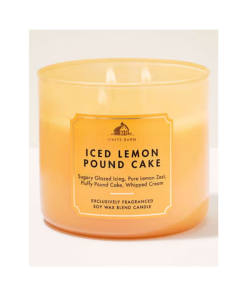 Bath and Body Works • Iced Lemon Pound Cake Vela 3 mechas