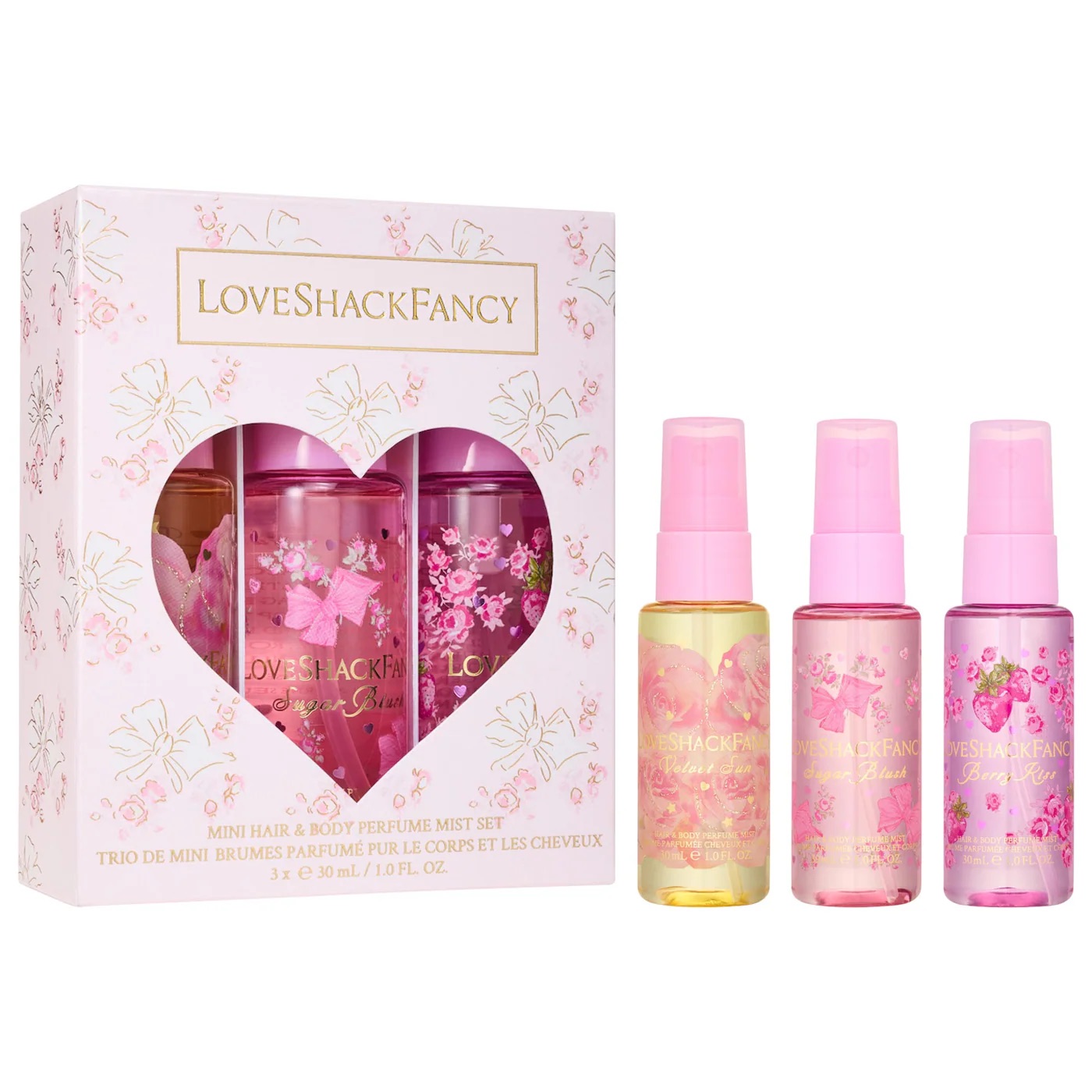 LoveShackFancy Mini Hair and Body Mist Perfume Discovery Set