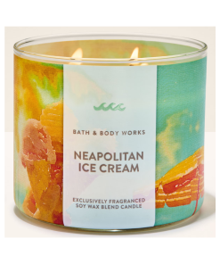 Bath & Body Works • Napolitan Ice Cream Vela 3 mechas