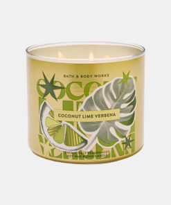 Bath and Body Works • Coconut Lime Verbena Vela 3 mechas