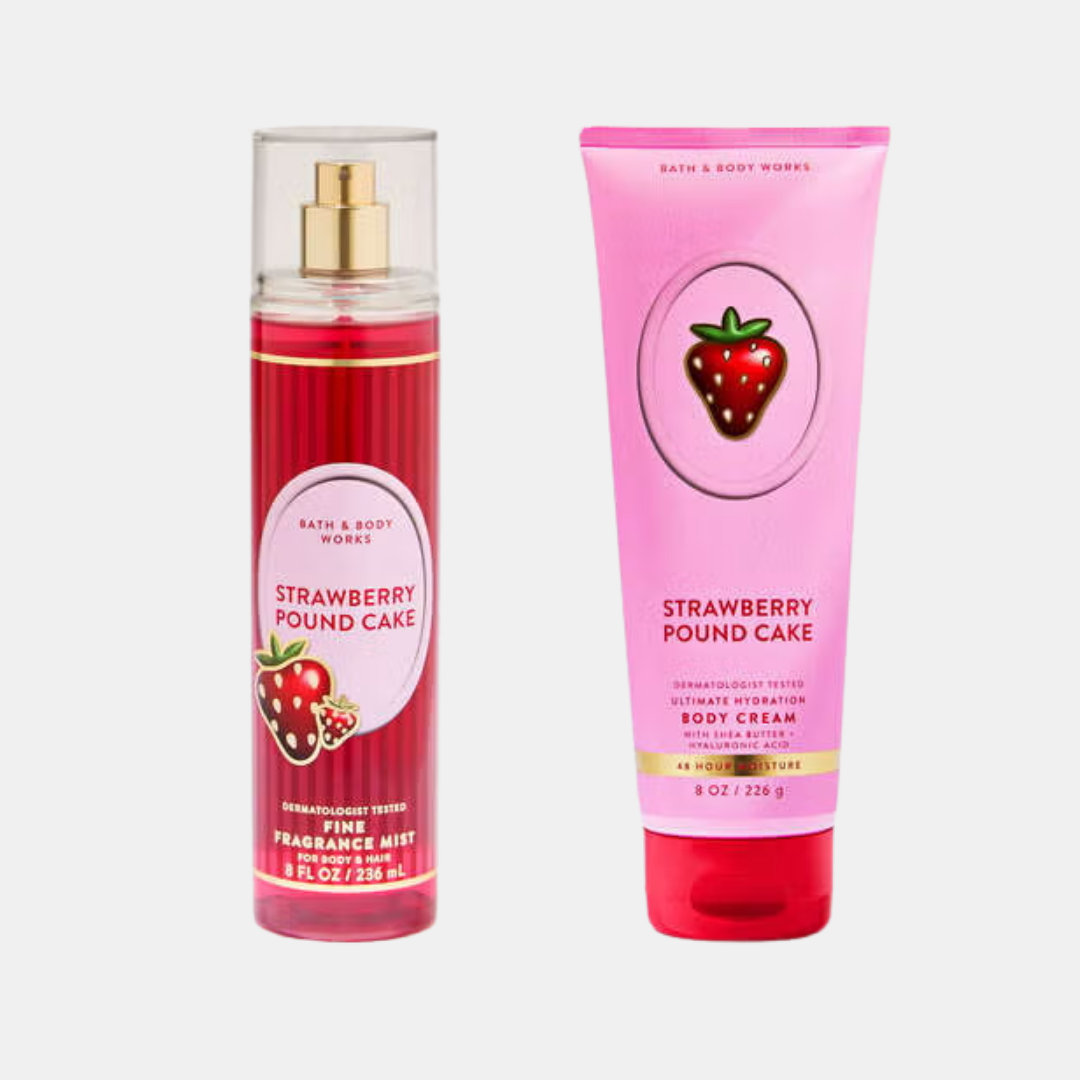 Bath & Body Works • Strawberry Pound Cake Kit