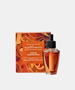Bath and Body Works • Caramel Pumpkin Swirl Waffle Fragancia para Wallflower 2-pack