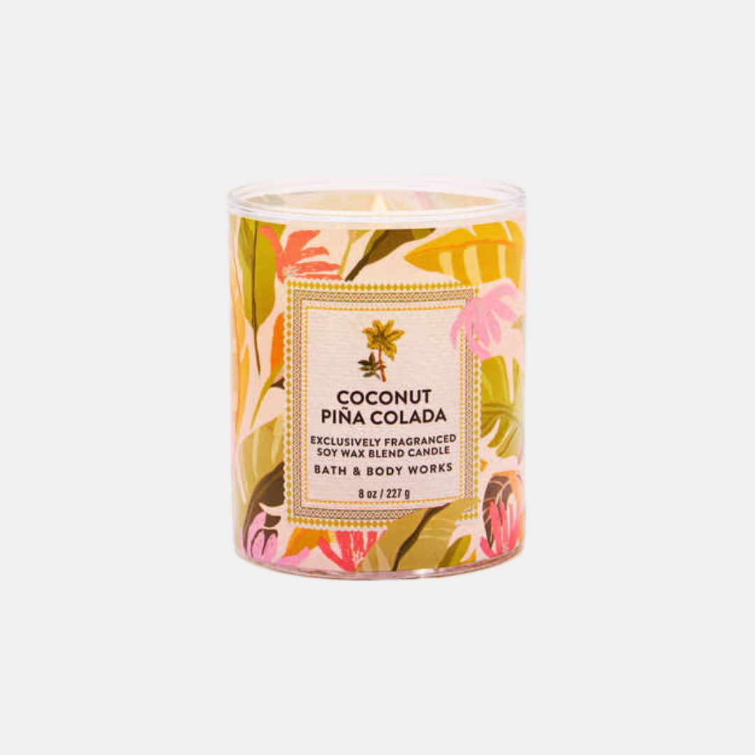Bath and Body Works • Coconut Piña Colada Vela 1 mecha