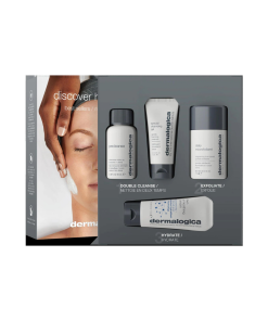 Dermalogica  Discover Healthy Skin Kit, Double Cleanse + Exfoliate + Moisturize Value Set for All Skin Types