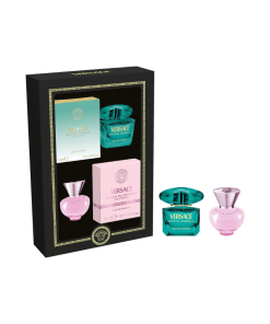 Versace  Mini Crystal Emerald and Blush Pink Duo Perfume Gift Set