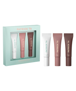 PATRICK TA  Mini Major Moisture Smoothing and Hydrating Tinted Lip Balm Trio Makeup Gift Set