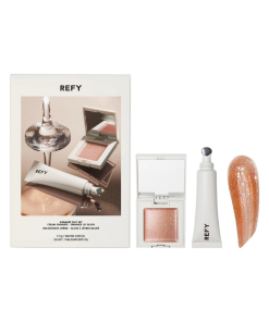 REFY Shimmer Lip Gloss & Cream Highlighter Duo Gift Set