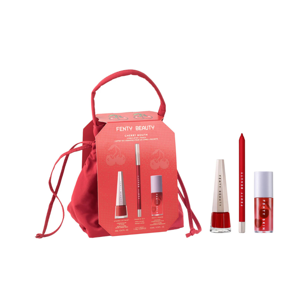 Fenty Beauty by Rihanna Cherry Mouth 3-Piece Lip Set + Pouch