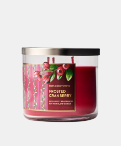 Bath & Body Works • Frosted Cranberry vela 3 mechas